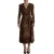 Dolce & Gabbana Bruine Luipaard Wikkel A-lijn Maxi Viscose Damesjurk