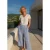Hoog taille met patroon wijde broek met elastische taille voor dames s.Oliver