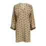OBJECT gebloemde korte jurk beige