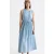 Scotch & Soda Midi Dress With Gathered Waist Faded Denim