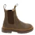 Bisgaard leren enkelboots met profielzool – donkerbruin