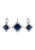 faina Sieraden set  navy / zilver