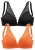 PETITE FLEUR BH  oranje / zwart