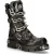 New Rock zwarte puntige gotische laarzen met halfhoge kuit-727-S1