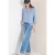 Cecil Dames 3/4 mouw blouse met gestreept patroon in Blauw
