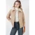 Gestructureerde Jensen Kraag Puff Coat met Nepbont