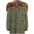 Dieselgroene winterjas met capuchon