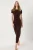 TRENDYOLMİLLA Dames Bruin Effen Maxi Kort Casual A-lijn Jurken