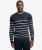 Cotton Stripe Kabeltrui Blauw