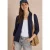 Cecil Dames Jas met lange mouwen, ronde hals en ritssluiting in Blauw