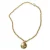 CC Oval Pendant Chain Necklace  Ketting