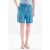Caroll straight regular waist bermuda short met linnen blauw
