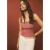 MANGO TEEN cropped top roze rib gebreid