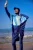 Marineblauwe, bescheiden badmode Burkini-set met volledige dekking