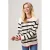 Miss Etam gestreepte pullover ecru