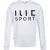 Luke Sweatshirt met letters voor heren (Wit, Zwart)