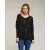 Oversized lange gebreide trui met opgetikte stoffen sterren met strass.