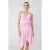 TRENDYOLMİLLA Dames Roze Stippen Kort / Mini Mouwloos Asymmetrisch Jurken