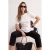TRENDYOLMİLLA Dames Ecru Effen Kort Peplum Blouses