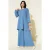 Gestructureerde Tuniek met Lange Mouwen en Wijde Broek Set