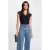 Morgan kanten top marineblauw