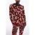 The Kooples Pull Col Rond En Jacquard Fleurie Dark Red