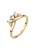 ELLI Ring ‘Crown’  goud / transparant