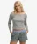Athletic Essentials Kanten Top Met Lange Mouwen Grey
