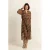 Expresso midi jurk bruin