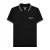 Lambretta Heren SS25 Twin Tip Poloshirt (Zwart/hout essen)