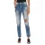 Damesjeans met lang versleten effect 10DBF0667