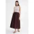Hoge Taille Poplin Rok met Touwtje Detail