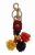 Dolce & Gabbana Gouden Gele Raffia Leren Klem Zoek Chain Sleutelhanger