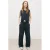Mango Kids pantalon donkerblauw broderie