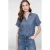 Geisha blouse blauw