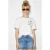 Bloemig Geborduurd Crew Neck T-Shirt