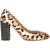 Chloé Leopard Scallop Pumps in Bruin Ponyhaar