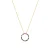 Luxenter hrius collier in 925 sterling zilver en veelkleurige zirkonia met 18 karaat geelgouden afwerking