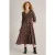 White Stuff Emily Shirred Jersey Dress Black Print