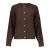Geisha gebreid vest met wol – donkerbruin