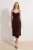 Platte, mouwloze midi-jurk voor dames, geschikt voor overdag en ’s avonds. Nauwsluitende bodycon-jurk.