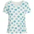 Top met witte en turquoise stippenprint