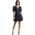 Ted Baker Mini-jurk met V-hals en pofmouwen voor dames (Marine)