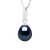 Beverde Hanger Articuleert in Wit Goud 375 en Echte Gecultiveerde Zoetwaterparel Peer 6-7 mm
