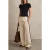 Reiss Side Stripe Wide Leg Trouser Cream