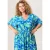 Miss Etam Plus viscose midi gebloemde zomerjurk – blauw