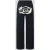 REVIEW Straight leg sweatpants met logo en elastische band