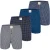 Phil & Co Heren wijde boxershorts mulitpack 4-pack donkerblauw