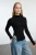 TRENDYOLMİLLA Dames Zwart Effen Lang Getailleerd Blouses