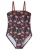 SCHIESSER Badpak ‘ Aqua Teens Girl ‘  antraciet / pink / oudroze